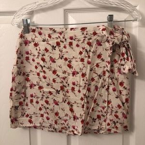 Honey Punch Wrap Mini Skirt